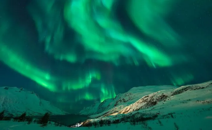 Northern Lights display near Tromsø | Northern Lights photo tour