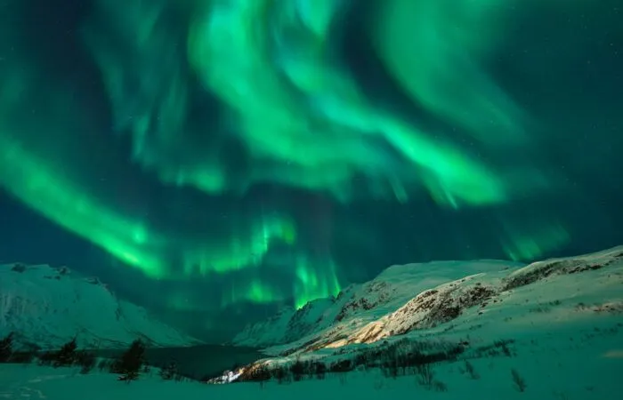 Northern Lights display near Tromsø | Northern Lights photo tour